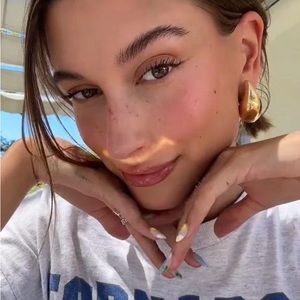 14k Gold plated Bottega style Hailey Bieber Dome Rain Drop Earrings